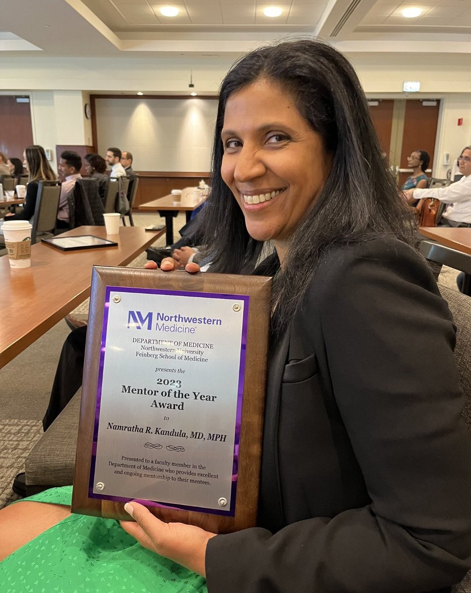 MASALA Study (@masala_study) on Twitter photo Congratulations to MASALA MPI Dr. Nammi Kandula @NammiKan for the <a href="/NUFeinbergMed/">Northwestern Feinberg School of Medicine</a> Mentor of the Year award! 🎉
Dr Kandula mentors several trainees and junior investigators to develop skills and experience in health equity research Congratulations to MASALA MPI Dr. Nammi Kandula @NammiKan for the <a href="/NUFeinbergMed/">Northwestern Feinberg School of Medicine</a> Mentor of the Year award! 🎉
Dr Kandula mentors several trainees and junior investigators to develop skills and experience in health equity research