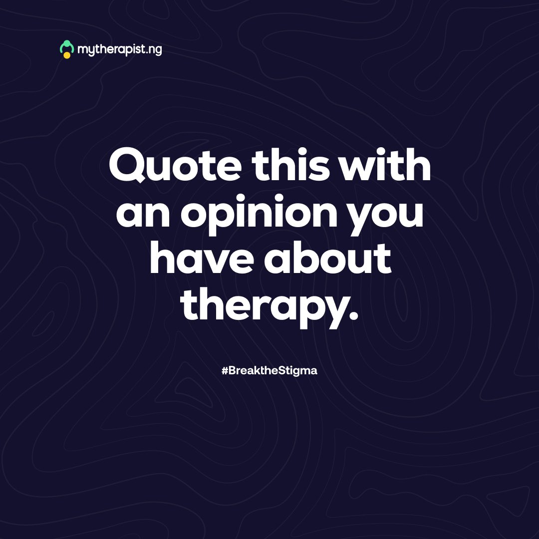 Let's hear your thoughts on therapy, as we #BreaktheStigma 💙