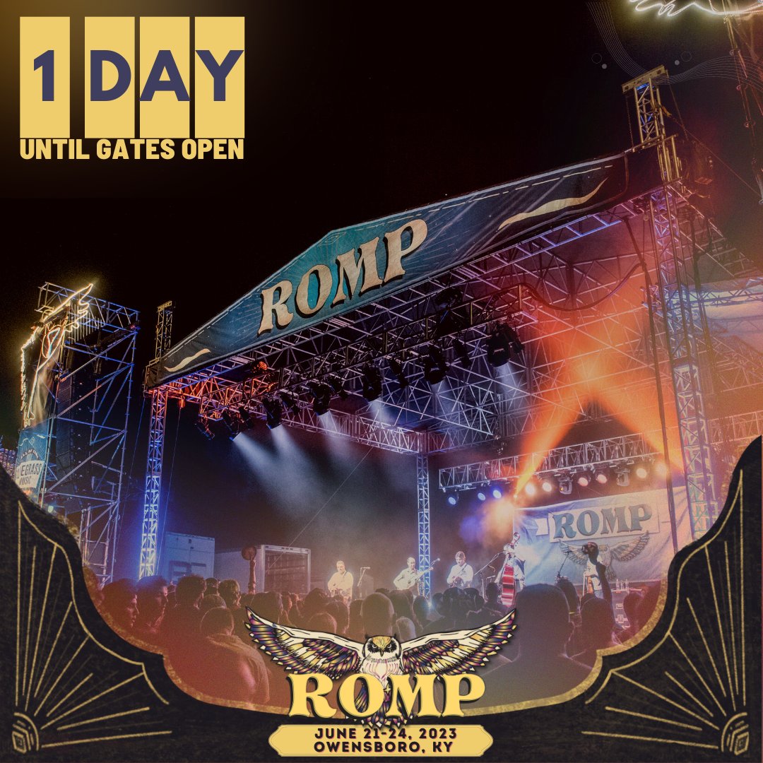 ROMPFest's tweet image. 📣 Gates open tomorrow! Only 1️⃣ day left until the festivities begin! #rompfest
Tickets can still be purchased online or at the gate.