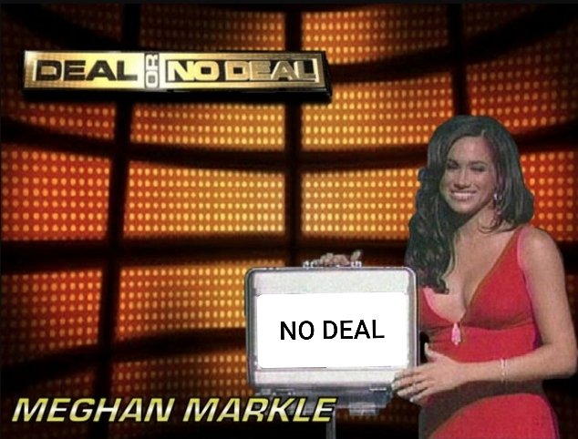 There's No Deal!
dailymail.co.uk/news/article-1…
#MeghanMarkIe #MeghanMarkleIsAGrifter #Dior #DealOrNoDeal #DuchessofSussex #MeghanAndHarryAreLiars
