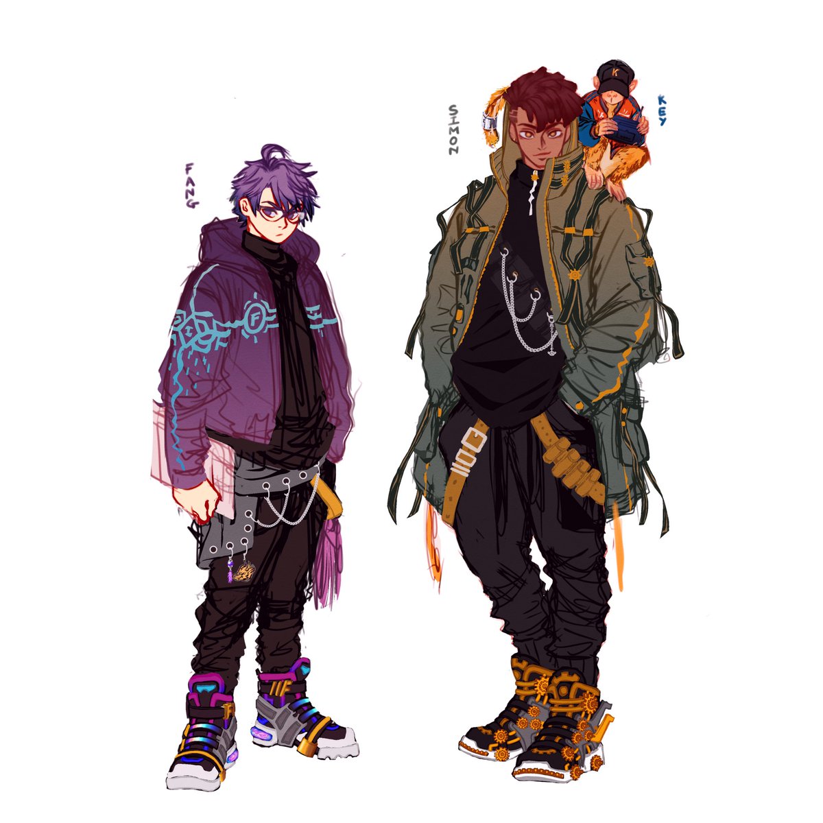 ⛓️
.
Fang and an OC
