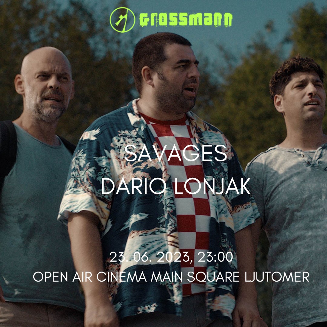 reel_suspects's tweet photo. We are so thrilled to announce that Savages by Dario Lonjak will be screening at the @grossmannfest this year. Stay tuned! 🤩

🚩23. 06. 2023, 23h
Open Air Cinema Main Square Ljutomer

#Savages #Grossmanfilmfest #FilmSales #Filmfestival #comedy #thriller #croatia🇭🇷 https://t.co/HffDua1Dvc