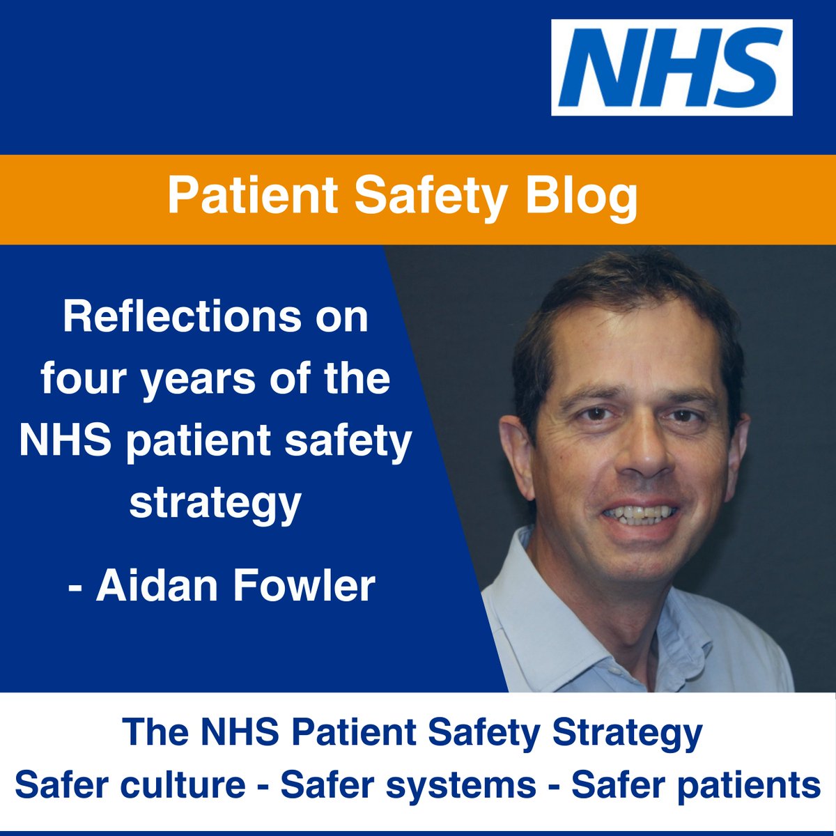 As we approach 4 years since the NHS #PatientSafetyStrategy was published, read our new blog from <a href="/aidanfowler1000/">Aidan</a>, National Director of Patient Safety, discussing the impact of the strategy to date, and its evolving focus england.nhs.uk/blog/reflectio…