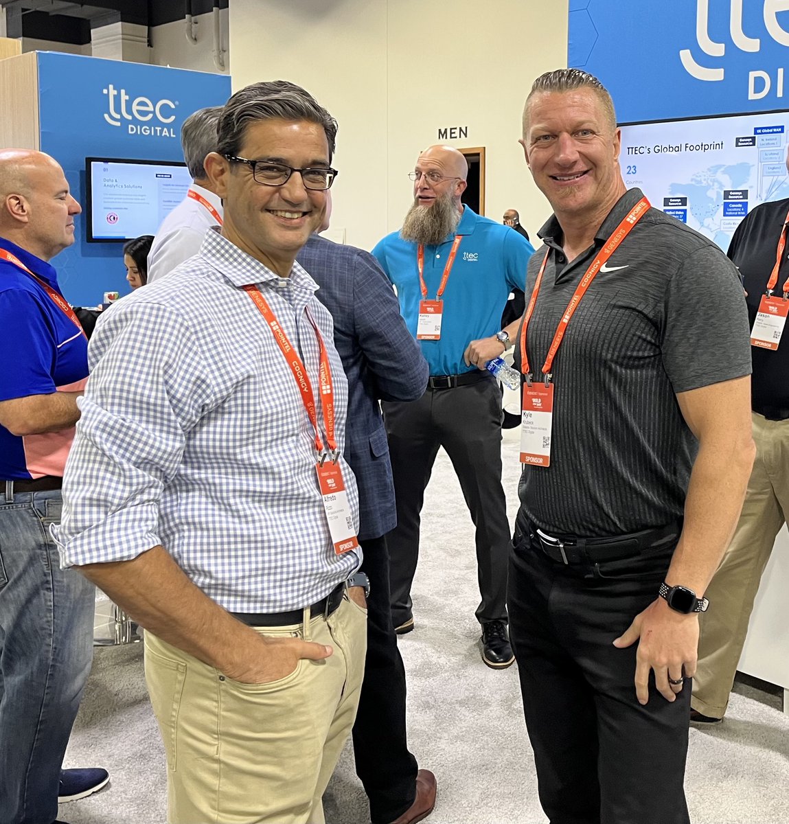 TTECDigital's tweet photo. Just a few snapshots of last night's welcome reception at #Xperience23. We're excited for all Day 1 has in store! Visit us at booth P2.
@Genesys @TTECDigital
#Genesys #TTECDigital #aboldnewwayforpersonalizedCX https://t.co/q9psVCZDsJ