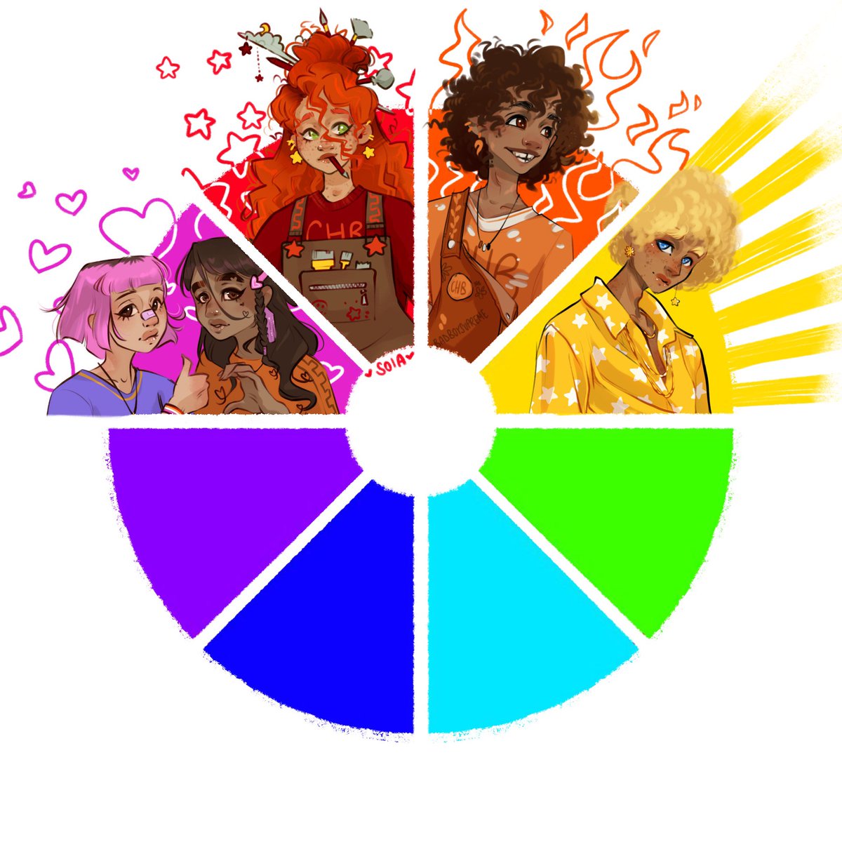 Riordanverse themed color wheel challenge!

Time for yellow as Will!! Picking just one character is so hard sob, how do people do this? Next will probably be green! Who should I draw?