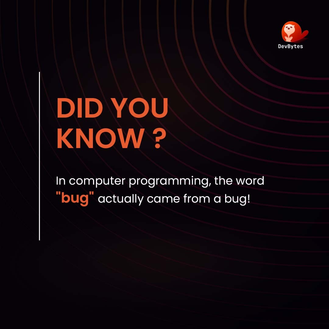 DevBytesApp's tweet image. In 1947, Grace Hopper found a moth causing a malfunction in the Harvard Mark II computer. She taped it to the logbook, marking the &apos;first actual case of bug being found.&apos; This incident popularized &apos;bug&apos; as a term for flaws in code. 🐛💻 #ProgrammingTrivia #bugs #DidYouKnow