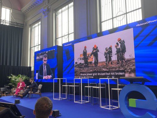 rgaraude's tweet image. It is a privilege to listen to Vadym Utkin sharing his experience at #PowerSummit23

Although his report on the darkest days of the war in Ukraine is terrible to hear, still @dtek_group built a wind farm. 

What an incredible lesson on infrastructure #resilience

#BalanceofPower