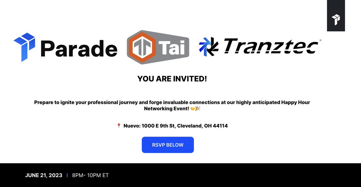 paradeai's tweet image. #TightCapTuesday- Cheers to #FOSC week!

🚛 Parade Booth Number: A119
🚛 A friendly reminder that we are hosting a late night Happy Hour with Tranztec &amp;amp; Tai Software at 8:00pm on 6/21.  RSVP Below to join us!

try.parade.ai/fw-cleveland-h…