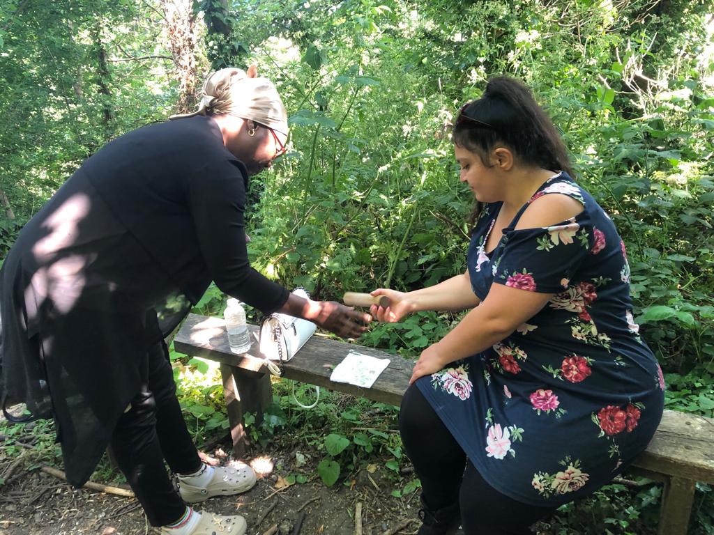 Parents had a great time at Forest School!