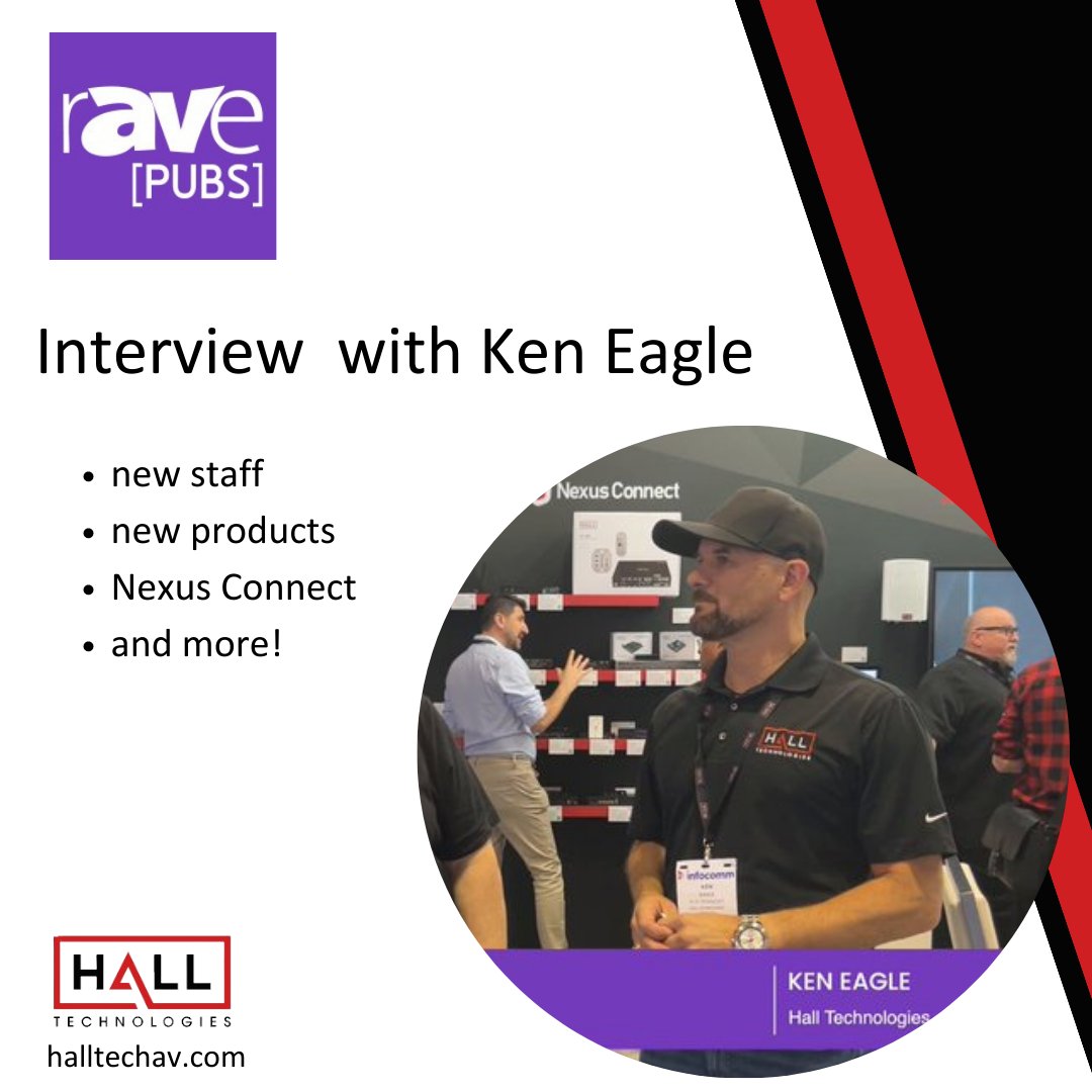 Check out our interview with <a href="/rAVePubs/">rAVe [PUBS]</a> + <a href="/kennetheagle/">Ken Eagle</a> speaking about new staff, new products, and our #NexusConnect ecosystem. ow.ly/VeMO50ORjW7

#TheHallway #Connectivity #Collaboration #ProAV #UCC #HigherEd #UX #CX <a href="/rAVePubs/">rAVe [PUBS]</a>