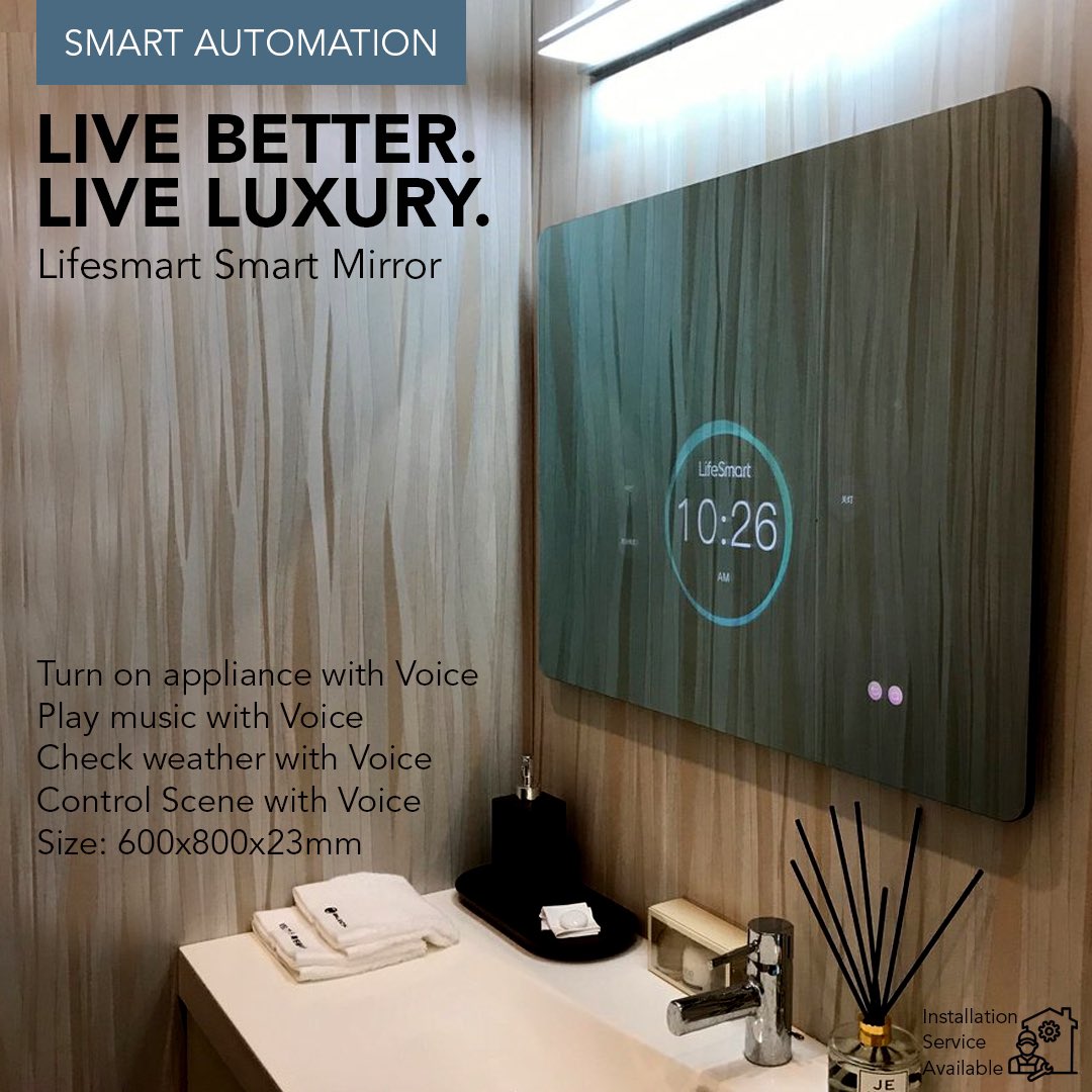 ollzkuwait's tweet image. إجعل حياتك أكثر رفاهية وذكاء 
المرآه الذكية من لايف سمارت
للمزيد من التفاصيل يرجى زيارة موقع وتطبيق أولز 
Make your life more luxury and smart
Smart mirror from LifeSmart 
For more information please visit OllZ website and application 

#ollz #lifesmart #smart_automation #أولز