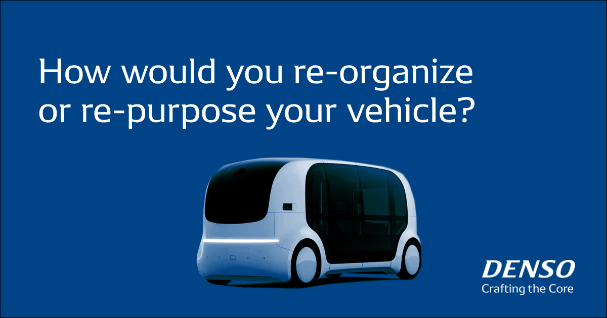 The way we utilize and engage with mobility spaces is experiencing a significant shift. How would you repurpose it to offer additional functionalities and experiences? bit.ly/45p5Qke #DENSO #DENSOEurope #CraftingTheCore #Car #Cabin #MobilitySpaces #FutureMobility