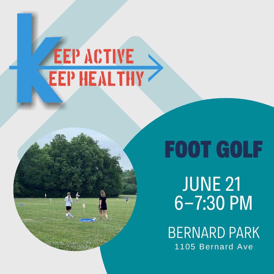 FindlayRec's tweet image. Don't miss our next Keep Active Keep Healthy Event tomorrow night, Wednesday June 21!