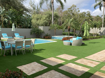 Are you looking for a no fuss landscape solution around your pool? Installing artificial turf around the pool area is a durable option that looks great year-round. Call us for a free estimate or visit our site to learn more: 844-974-8873 | bit.ly/3PkAvtM

#redesign #pool