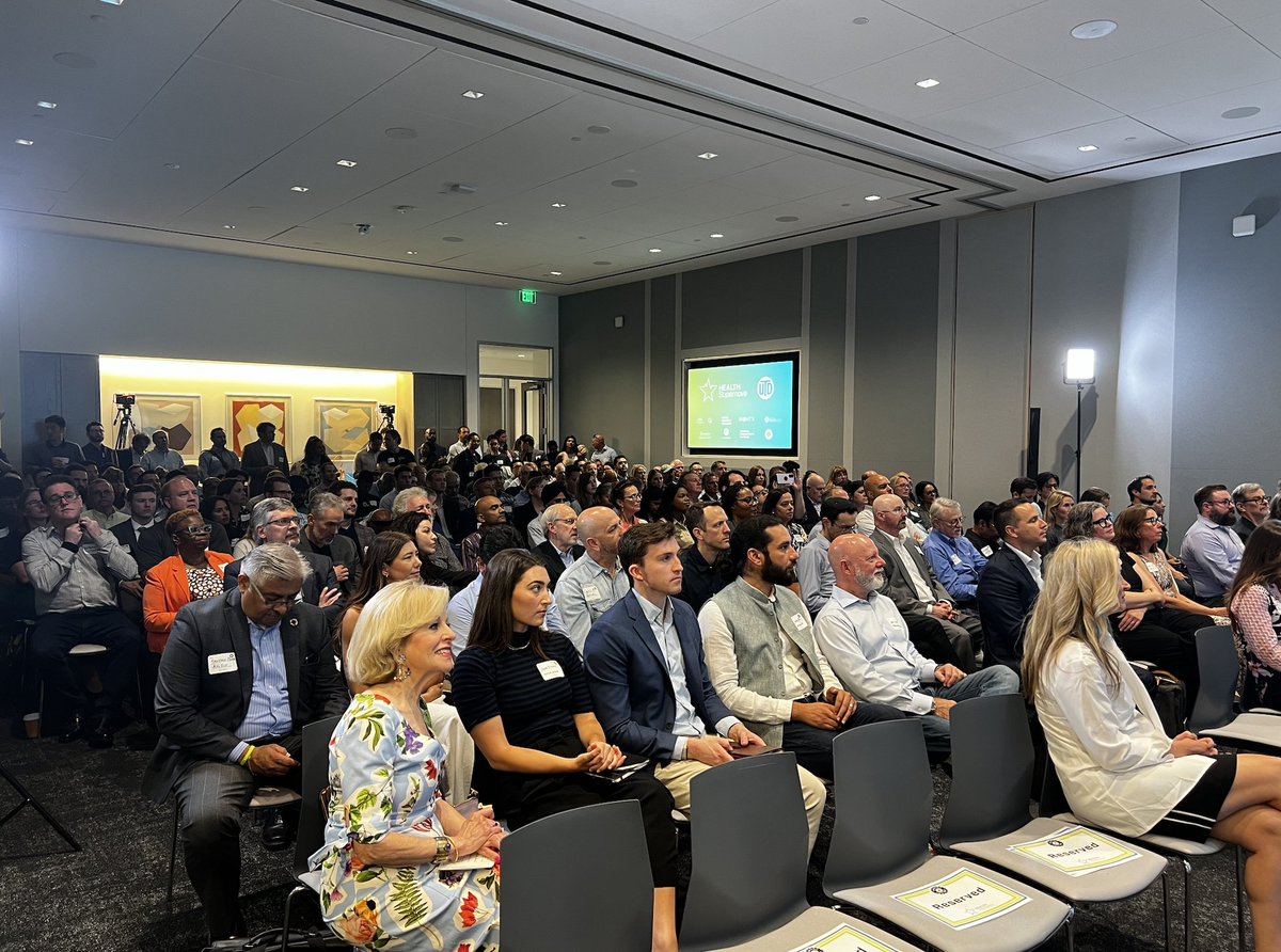 #HealthSupernova 2023, presented by @UT_Dallas, has kicked off  — and the ballroom is STANDING ROOM ONLY 🚨

Still headed to Pegasus Park? You can view programming from 1 of 2 overflow rooms ➡️ North Lobby or 104B! #healthech #biotech