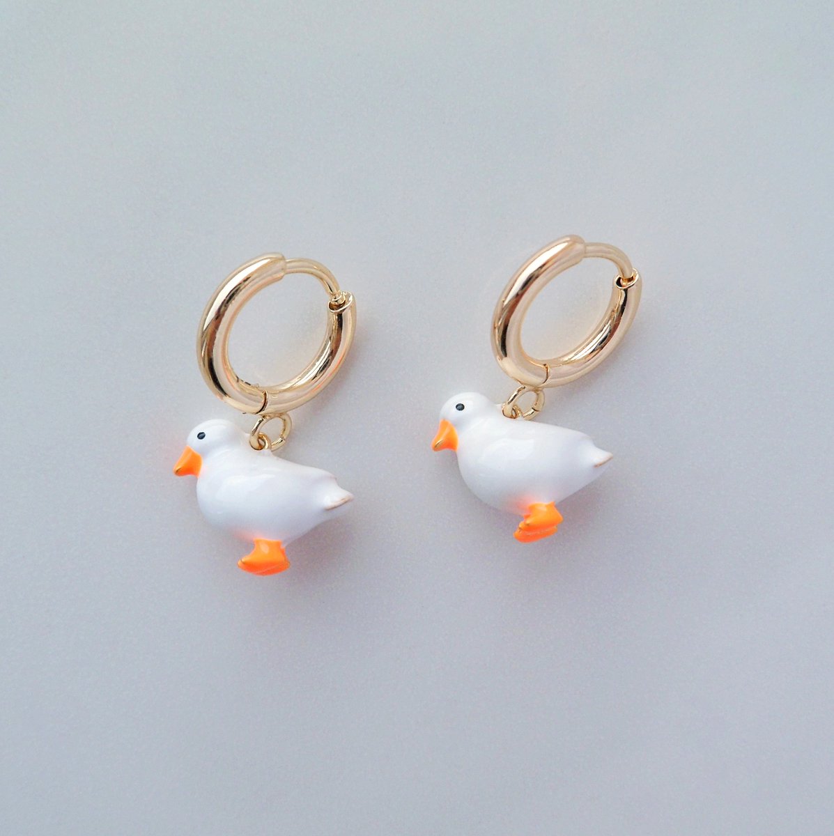 Duck earrings