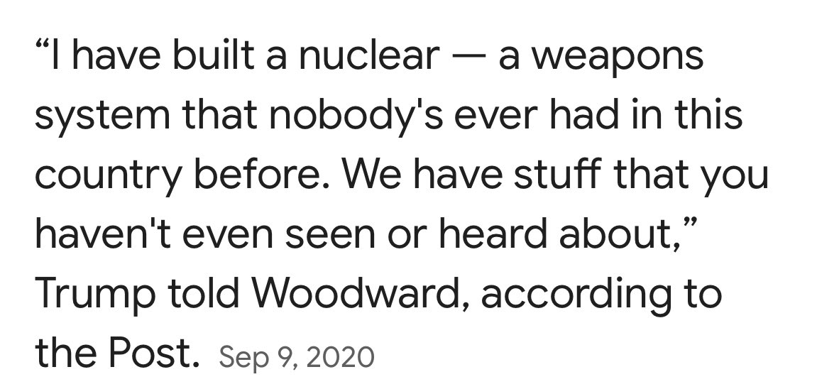 I suddenly have a hunch… the Five Eyes documents Trump kept are about UAP recoveries/reverse engineering programs. Remember what he told Bob Woodward…👇 #uaptwitter - what do you think?