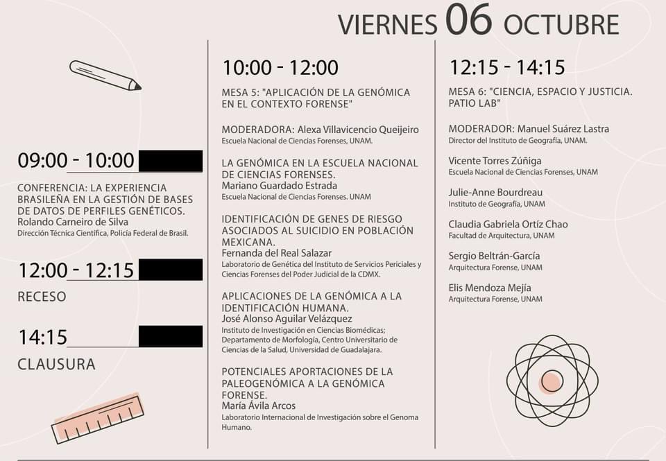 LCF_UNAM's tweet photo. #ProgramaVI Congreso de Ciencias Forenses! https://t.co/EbAd0d6iE3