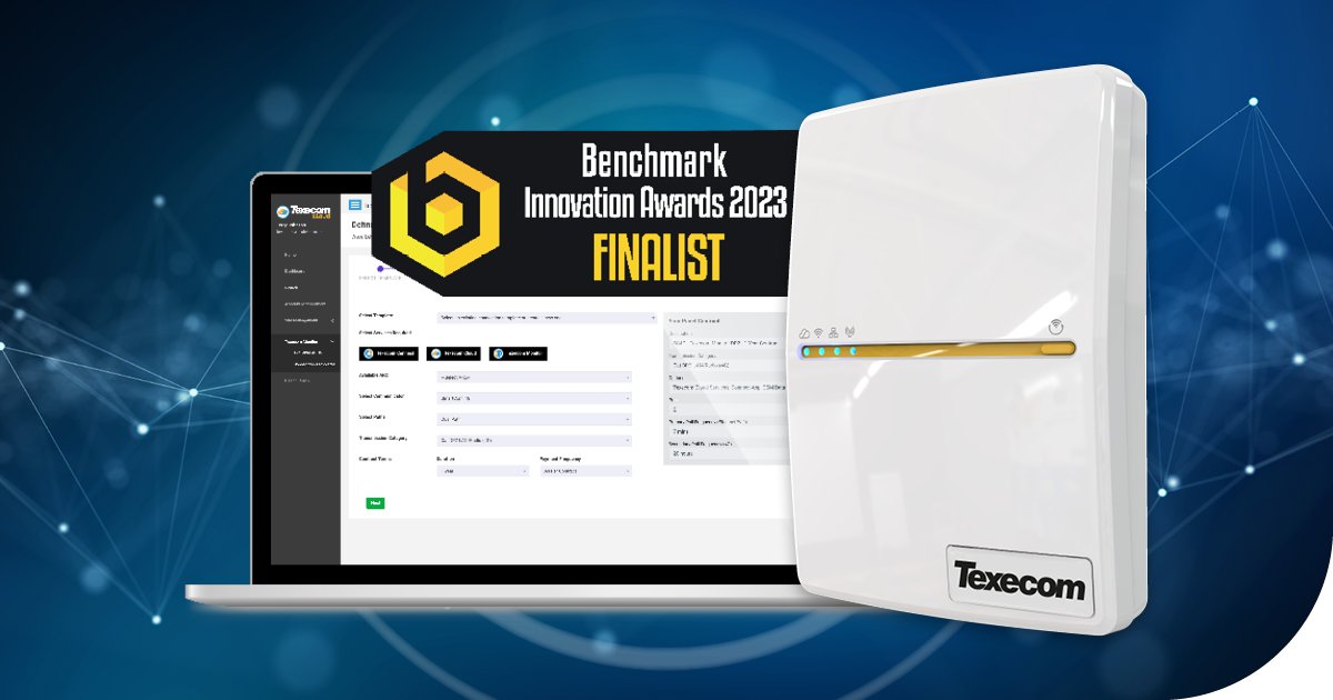 Texecom Monitor, our leading primary alarm signalling tool has been named as a finalists in the Analytics and Software Innovation category of the 2023 <a href="/benchmarkmag/">Benchmark Magazine</a> Innovation Awards.

We'd really appreciate your support by voting at bit.ly/3OBbYAe