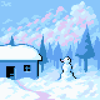 CasualJoe5's tweet photo. Snow day
Palette: sky by Padej_
#pixelart #rejectedpalettes https://t.co/zc50RGeuVC