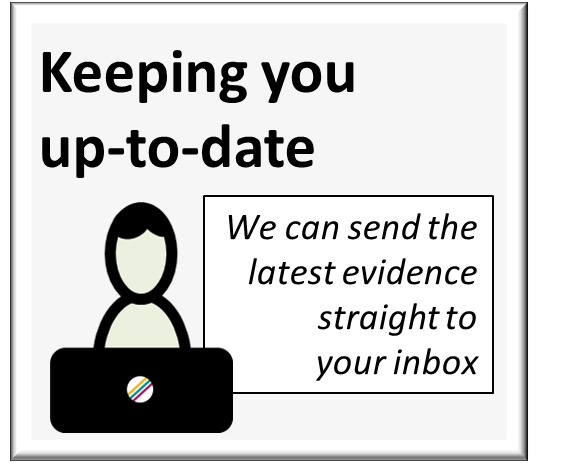 Would you like to receive bulletins of the latest evidence in your area of interest?
Contact the KLS to find out about our Evidence Bulletins
Contact us at edtc.libraryservices@nhs.net or on extension 4734