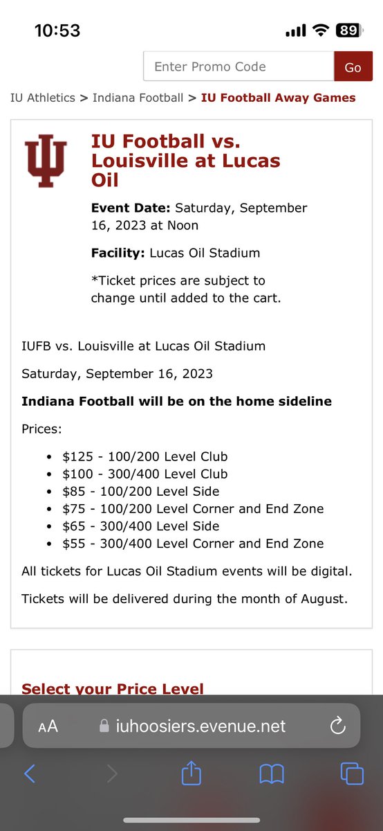 Might have to mess around and get club level #iufb