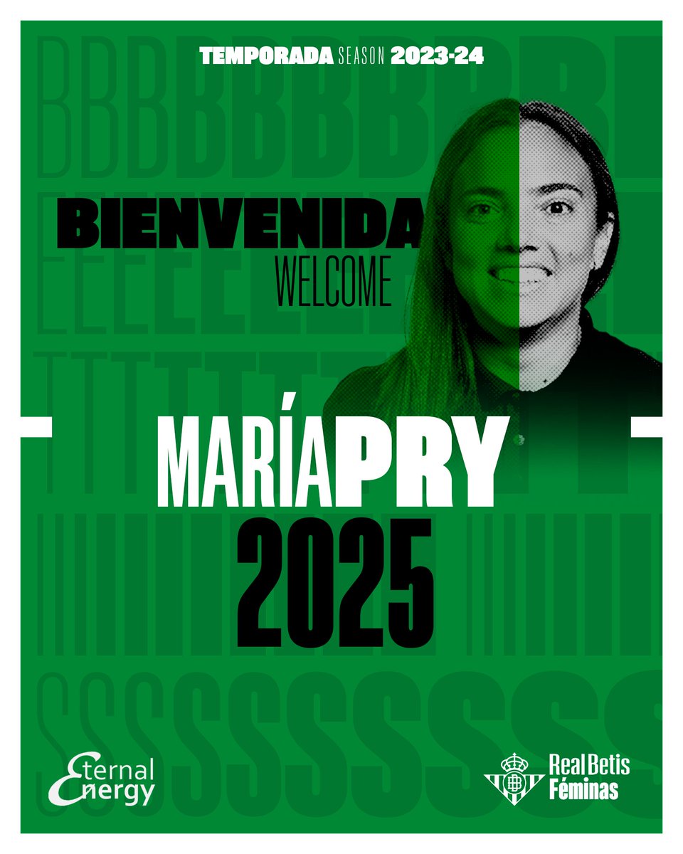 𝗢𝗙𝗜𝗖𝗜𝗔𝗟 | Real Betis anúnciou a contratação da treinadora María Pry até 30 de Junho de 2️⃣0️⃣2️⃣5️⃣

‼️María, comandou a equipe durante 7️⃣ temporadas (2012-18), nesse período a equipe conquistou seu acesso a primeira divisão. 

Boa sorte, @MariaPry8 💚