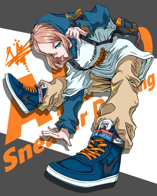 『STUSSY x NIKE VANDAL HIGH DEEP ROYAL BLUE』 あんよチャン!スニーカーイラスト121足目  先日発売されたステューシーとナイキ バンダルのコラボモデルをイラストに( *'艸`) 今回も細かい小物ありますので是非じっくり見てやって下さいな #あんよチャン #スニーカーイラスト #stussy #nike