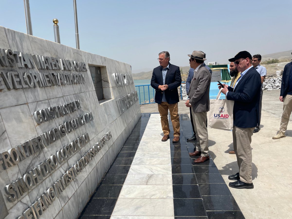 #AmbBlome visited the Gomal Zam Dam today. With $130 million of U.S. funding, the dam has provided enough electricity for more than 20,000 homes. The dam has also expanded agricultural production on 191,000 acres for local farmers, controlling potential flood damage from