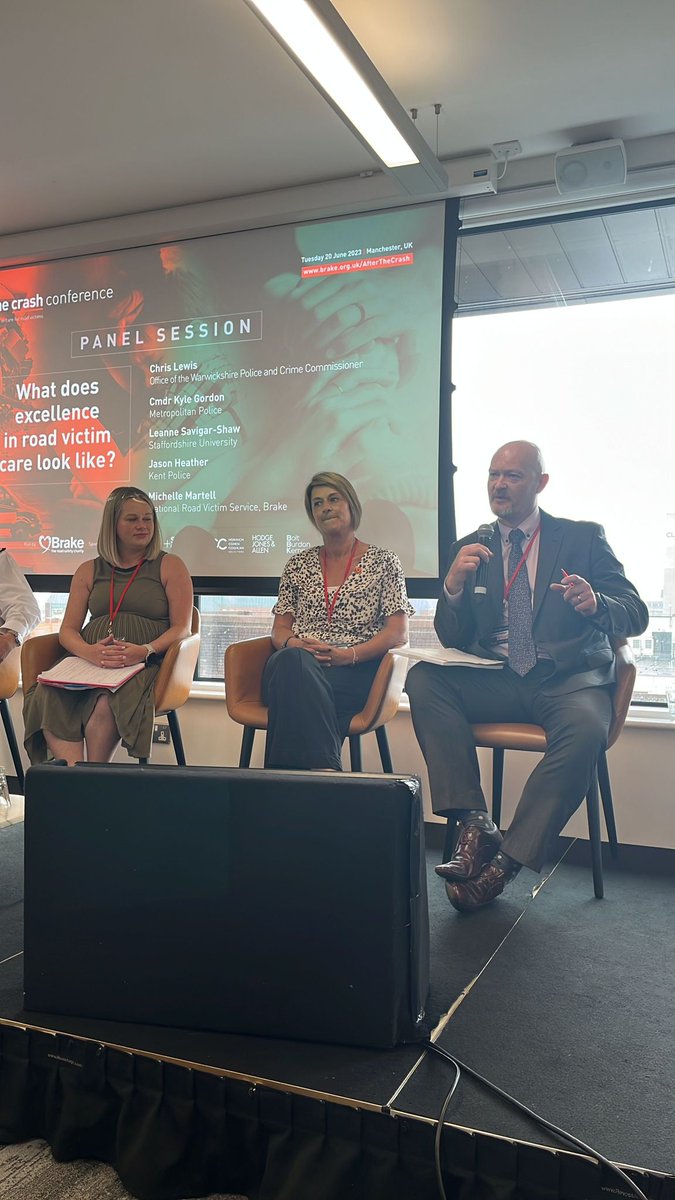 Brake, the road safety charity (@brakecharity) on Twitter photo "What does excellence in road victim support look like?" Panel discussion with Chris Lewis of <a href="/WarwickshirePCC/">Warwickshire PCC</a> @KyleGordonMPS Jason Heather of <a href="/kent_police/">Kent Police (UK)</a> Michelle Martell of Brake and <a href="/LeanneSavigar/">Leanne Savigar-Shaw</a> at our After the Crash conference "What does excellence in road victim support look like?" Panel discussion with Chris Lewis of <a href="/WarwickshirePCC/">Warwickshire PCC</a> @KyleGordonMPS Jason Heather of <a href="/kent_police/">Kent Police (UK)</a> Michelle Martell of Brake and <a href="/LeanneSavigar/">Leanne Savigar-Shaw</a> at our After the Crash conference
