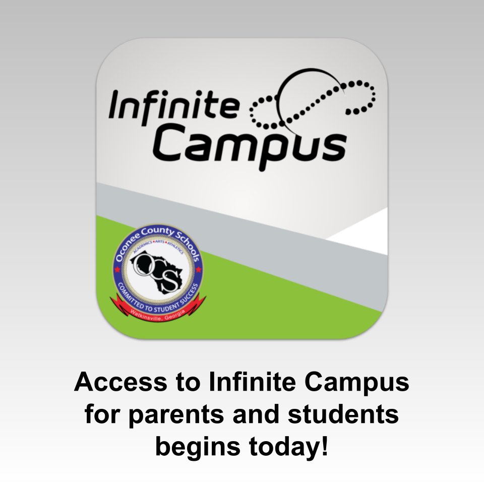Infinite Campus is replacing PowerSchool for the 2023-24 school year. Infinite Campus features include details about grades, attendance, assignments, exams, nutrition, schedules, and more. You can learn more at oconeeschools.org/infinitecampus #OconeeStrong