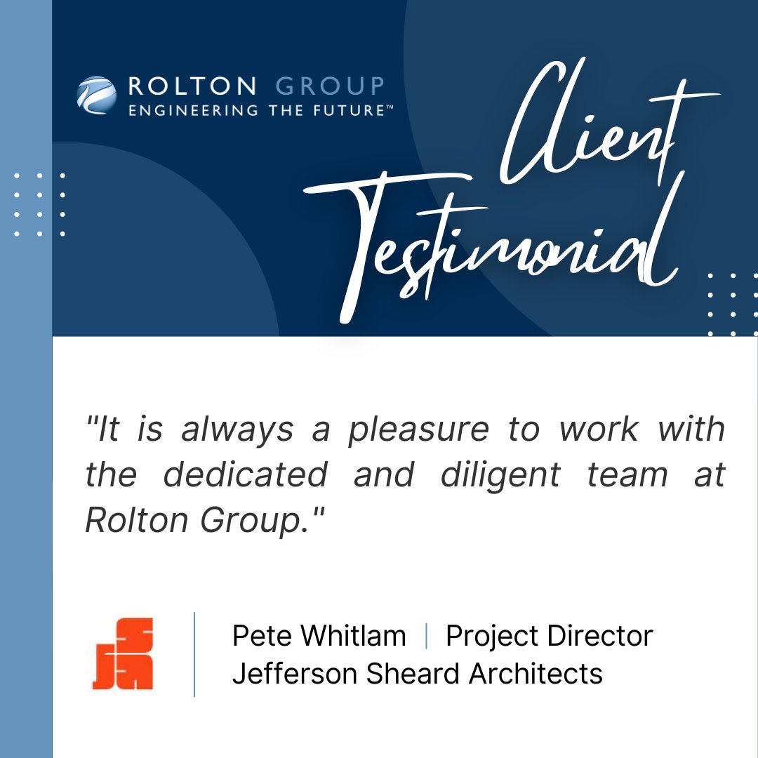A lovely comment received from one of our trusted design team partners at Jefferson Sheard Architects.
Thanks again for the kind words, Peter Whitlam!

#designteam  #testimonialtuesday #engineeringthefuture