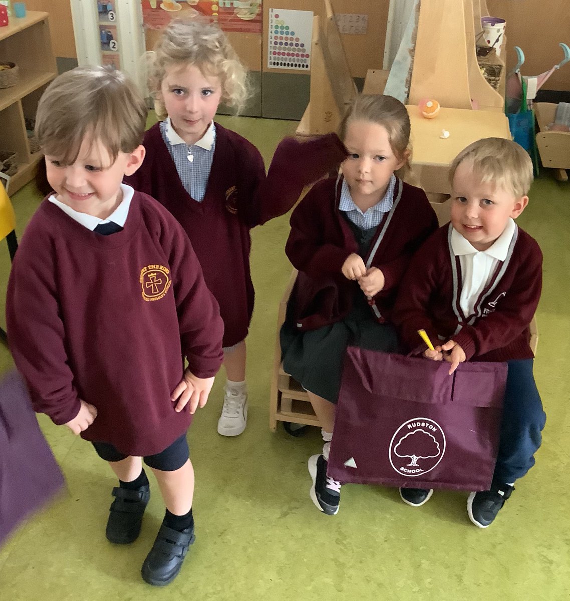 brightstarsrud's tweet image. Our Bright Stars children enjoyed dressing up in school uniforms! #readyforschool #schooltransition