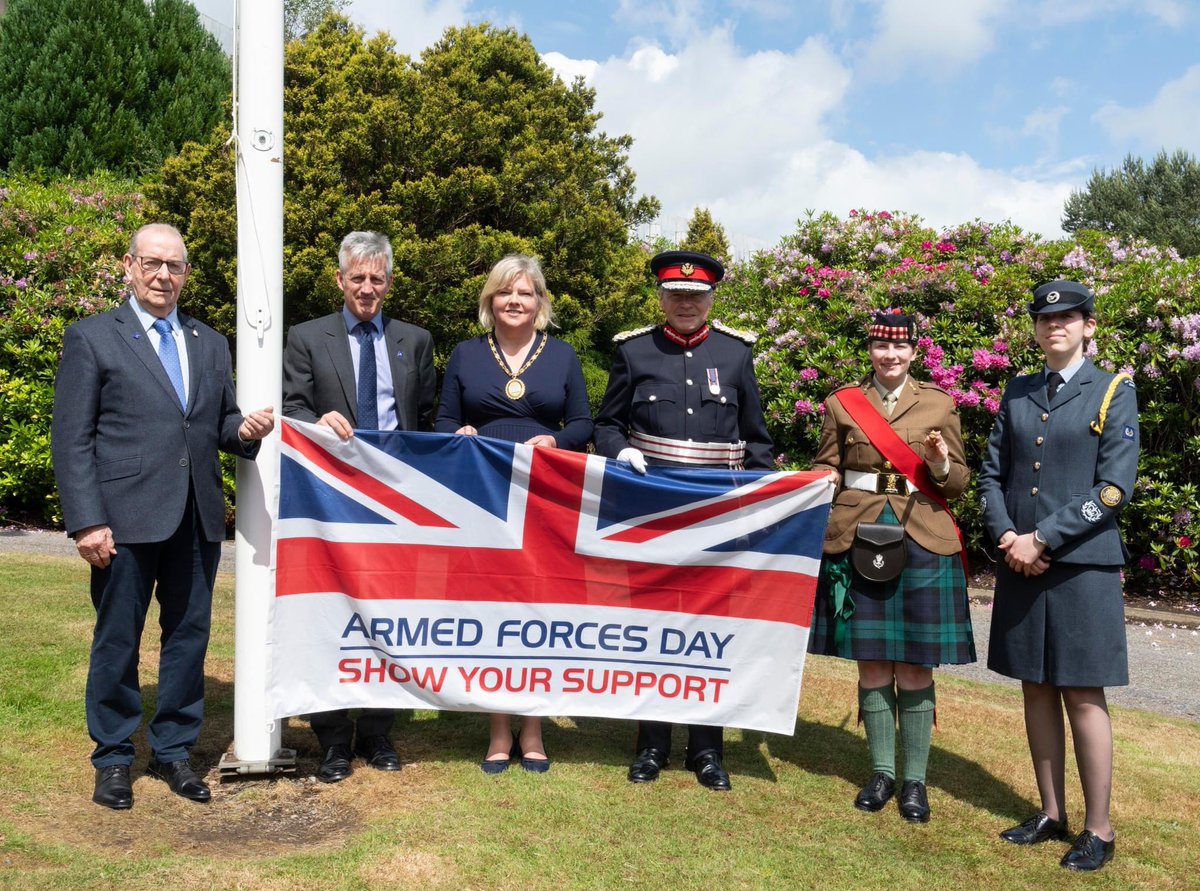 875Sqn's tweet photo. On Monday, Cadet Warrant Officer Weideman joined the Lord Lieutenant for Aberdeenshire, Aberdeenshire Council officials and veterans at Aberdeenshire Council Headquarters for the raising of the Armed Forces Day flag.  @ComdtAC @aircadets @NscotWingRAFAC @SNIRAFAC @Aberdeenshire https://t.co/BiKpenc3wg