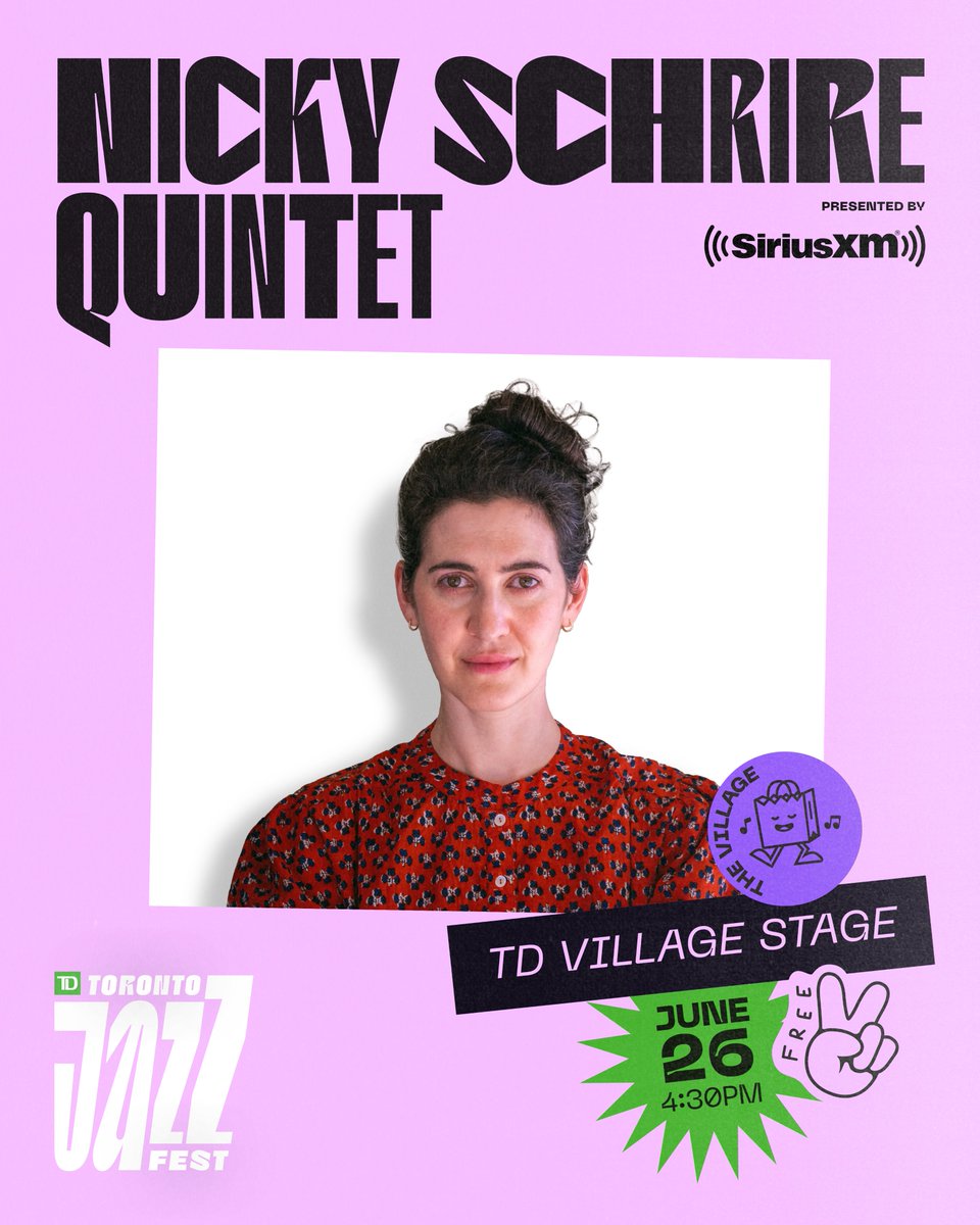 nickyschrire's tweet photo. Less than a week to go until we play @TorontoJazzFest and we're bringing all our friends-Paul, John, Joni...The gig is free so do join us! See you at the TD Village Stage at 4:30pm on Monday 26 June ✨ #torontojazzfest #tojazz https://t.co/XBDLUCt8db