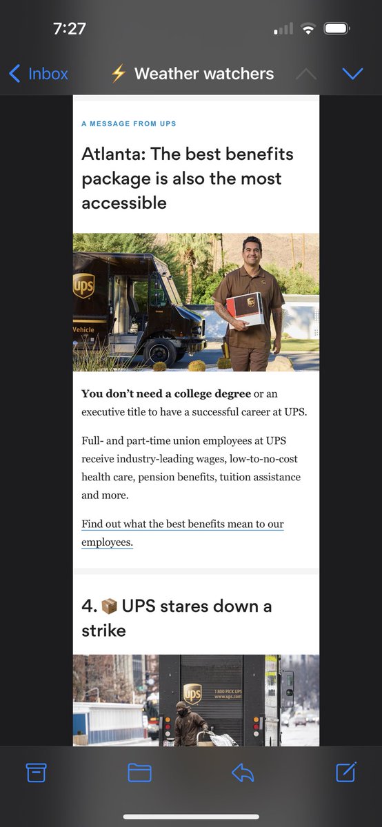 Today’s <a href="/axios/">Axios</a> newsletter was beautifully formatted. A work of art.