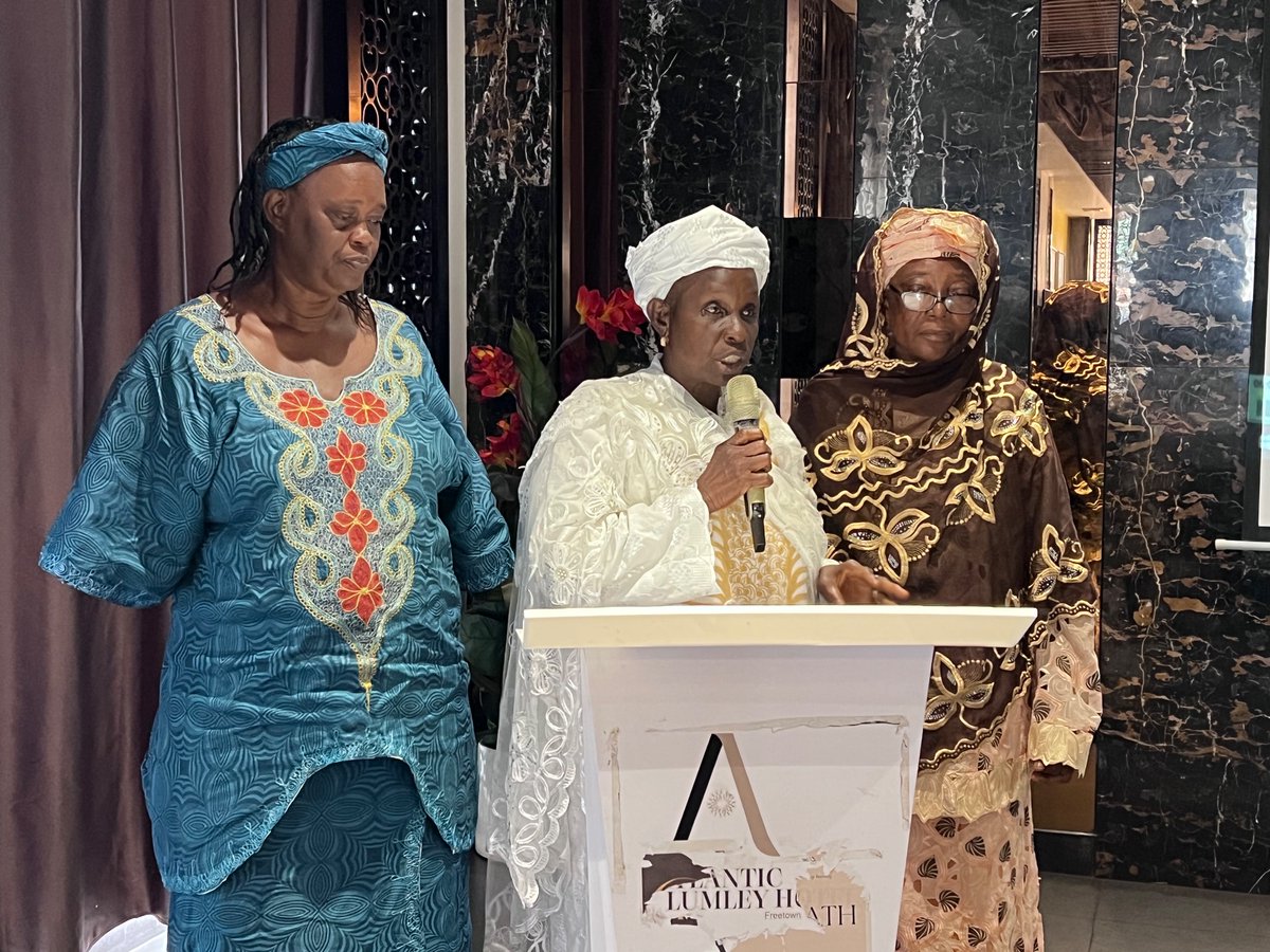 Happening now!!
Launching of the eminent women peace mediators #elections situation room ahead of 🇸🇱 elections. 
With support <a href="/UNDPSierraLeone/">UNDP in Sierra Leone</a> &amp; 
<a href="/UNPeacebuilding/">United Nations Peacebuilding</a> Fund, this group will monitor, and mediate the June 24 elections.