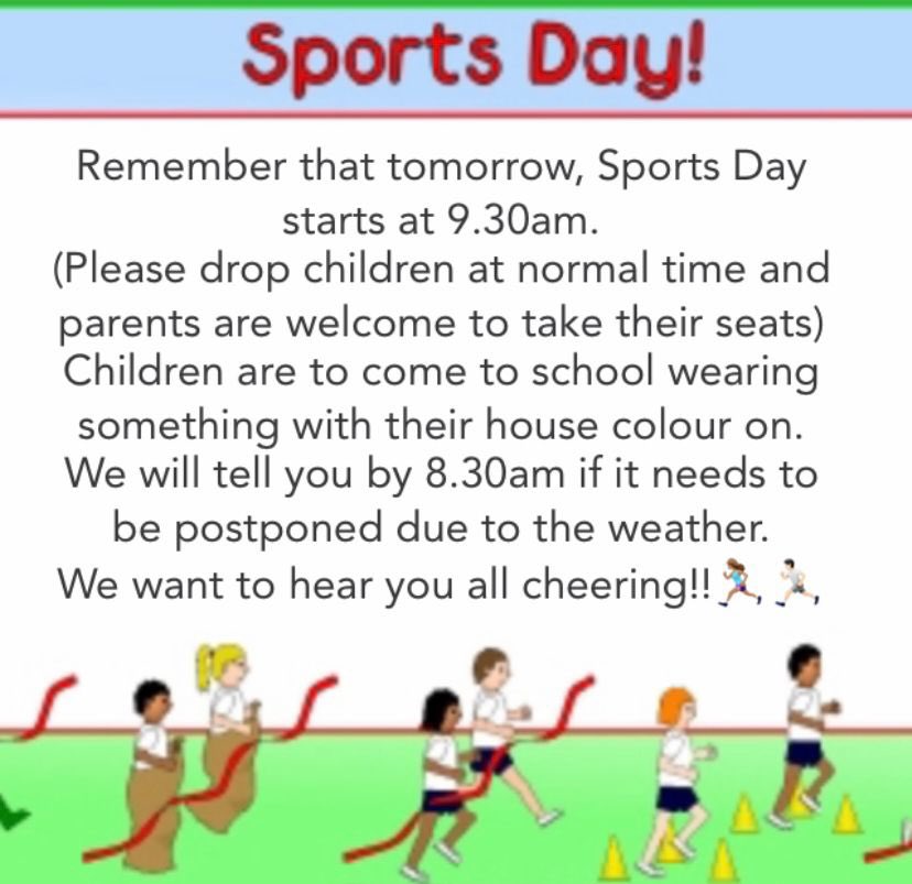 The house colours are: Foxes - Orange, Red Kites - Red, Hedgehogs- Yellow, Badgers - Blue and Squirrels - Green.