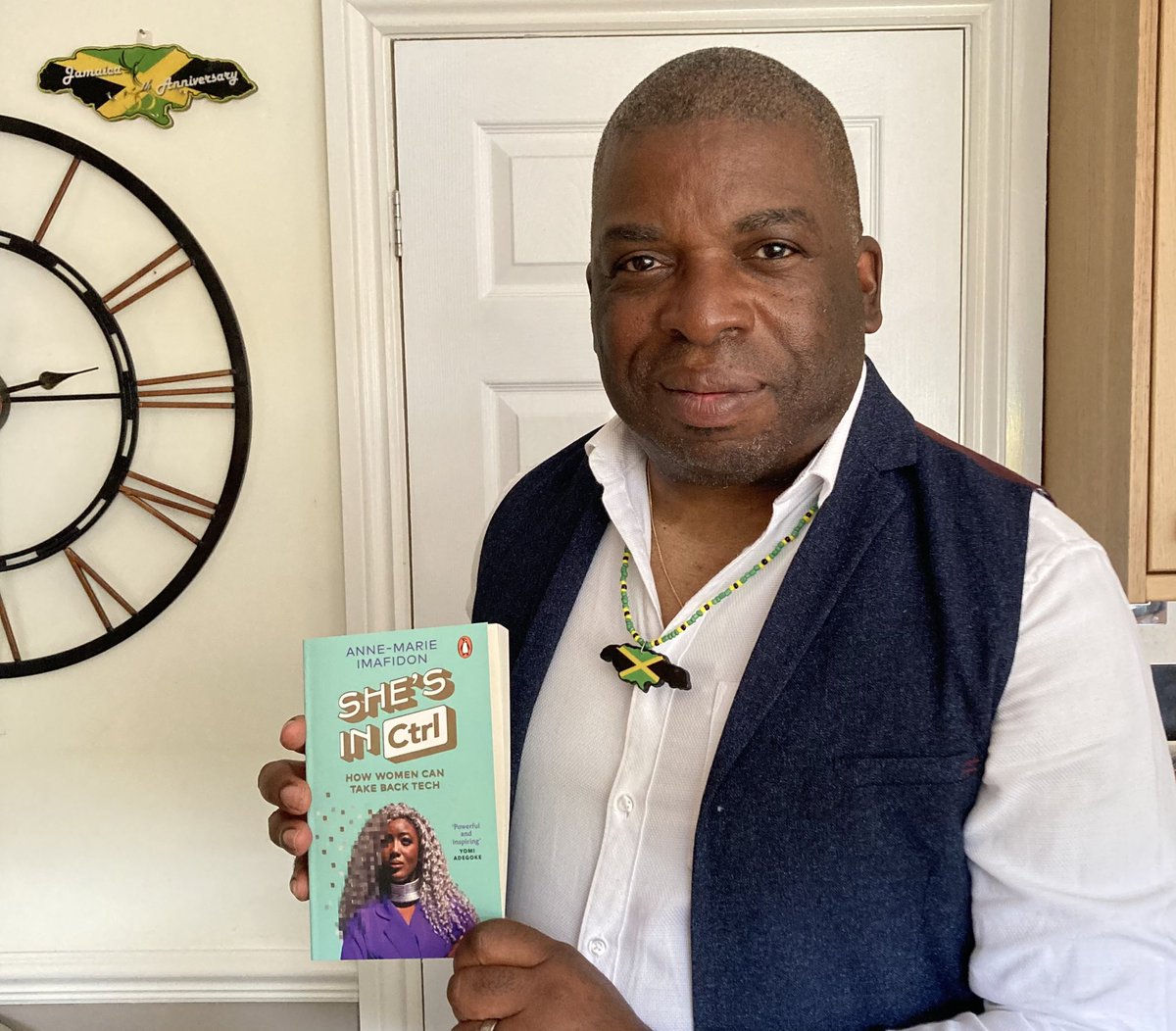 I am holding one of presents my wife gave me for my birthday. #ShesInCTRL written by my wife’s favourite mathematician @aimafidon . Happy with the book, struggling with my household maths ranking 😂 @Mathematical_A @YouthSTEMM