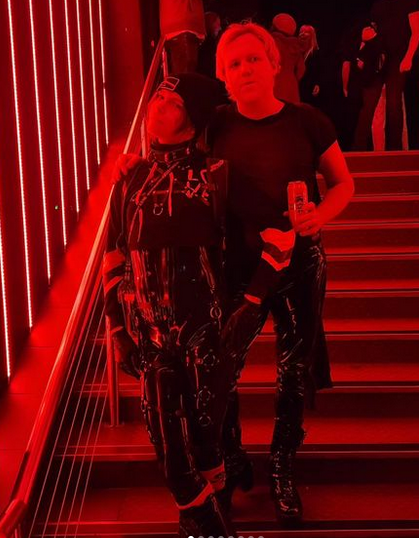 RubberlyChannel's tweet photo. Your  Rubberly hosts taking over the Night Mass at Dark Mofo 2023, adorned in  PVC and latex. Painting the historic Odeon Theatre red with our vibes! #DarkMofo2023 #LatexLife #PVCFashion #Rubberly #OdeonTheatre https://t.co/3rK4lxUP7A