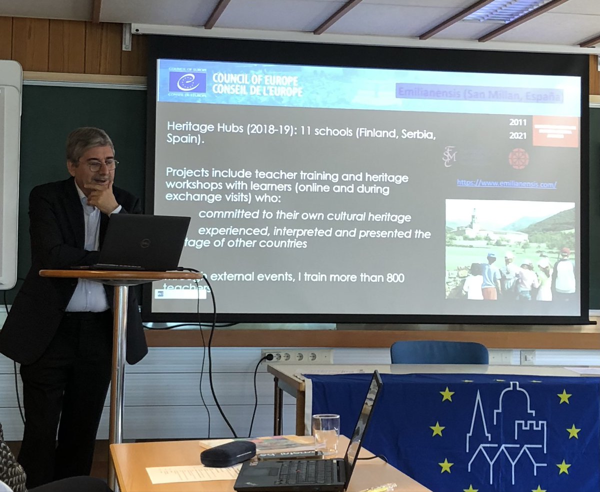 European Heritage Days -tapaaminen Suomessa, kulttuurin ja kulttuuriperinnön johtaja Euroopan neuvostosta, Francesc Pla, alusti muutamalla hyvällä esimerkillä ja meidän Heritage Hubs oli yksi niistä 😊