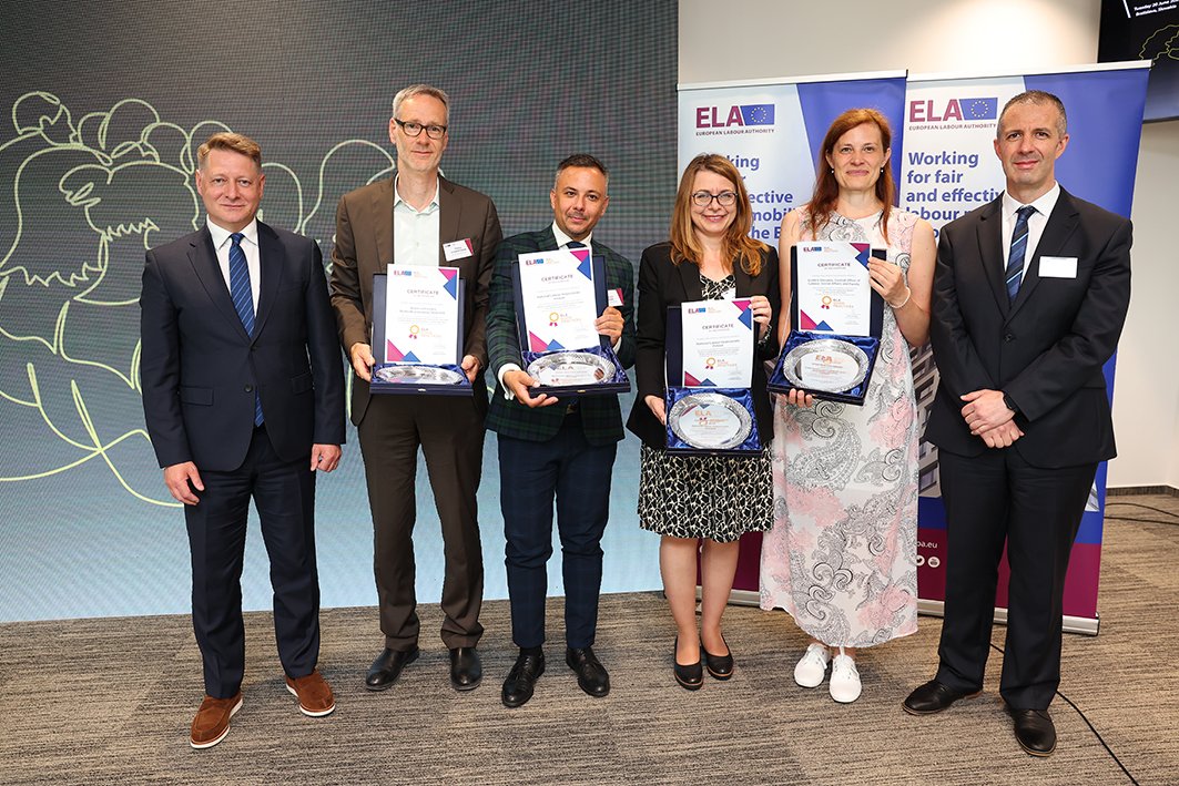 EU_ELA's tweet photo. 📢 Just ended: ELA’s #CallforGoodPractices 2022 - 🏆 Award ceremony
🎉Congratulations to all awarded companies! 🎉
#EULabourAuthority #Labourmobility https://t.co/Qn7kBgDKzg