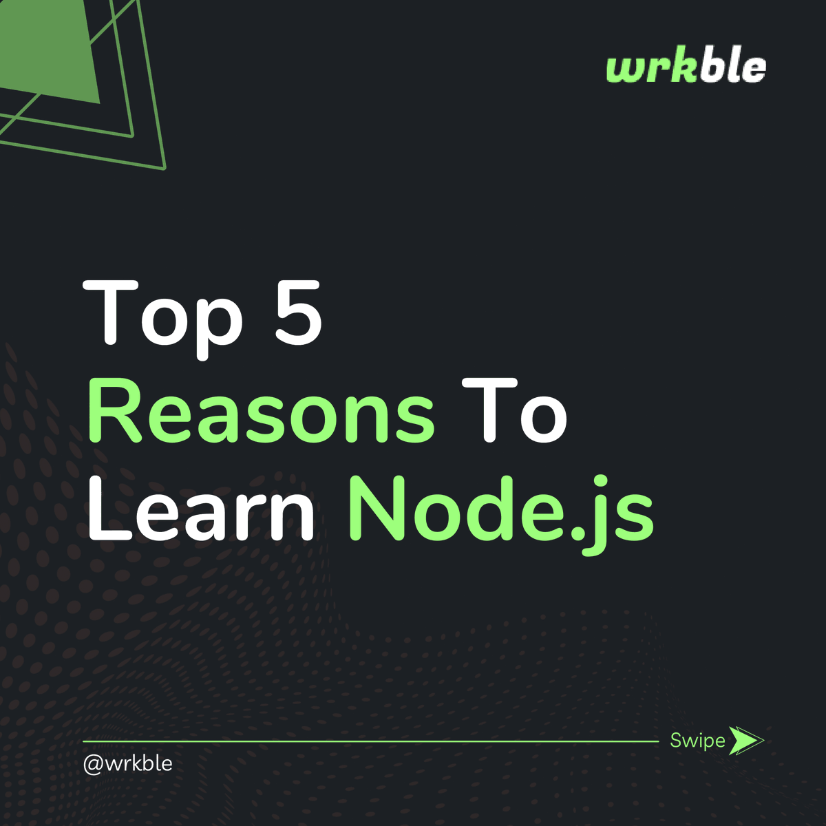 wrkble's tweet image. 🌟 Want to take your coding skills to the next level? 🚀 Discover the compelling reasons why learning Node.js is a game-changer!
#NodejsBenefits #WebDevelopment #CodeLearning #CodingCommunity
#wrkble #CodeHighlights #NodeJS #BackendDevelopment #TechRevolution #nodejsframework