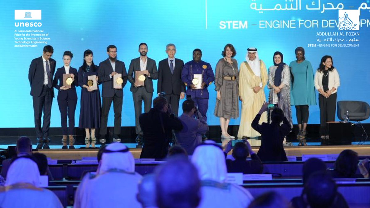 الفائزين بـ #جائزة_اليونسكو_الفوزان_الدولية
 تهانينا لكم علماء المستقبل!

Congrats to the young scientists of the #UNESCO_AlFozan_International_Prize

Félicitations aux jeunes scientifiques du #Prix_international_UNESCO_AlFozan