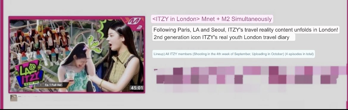 #ITZY will have another MNET show called “ITZY in London” ✈️

It will have 4 episodes in total and shooting will start at September! @ITZYofficial