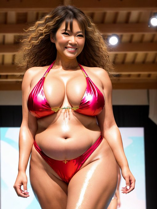 豊満熟女水着ショー 