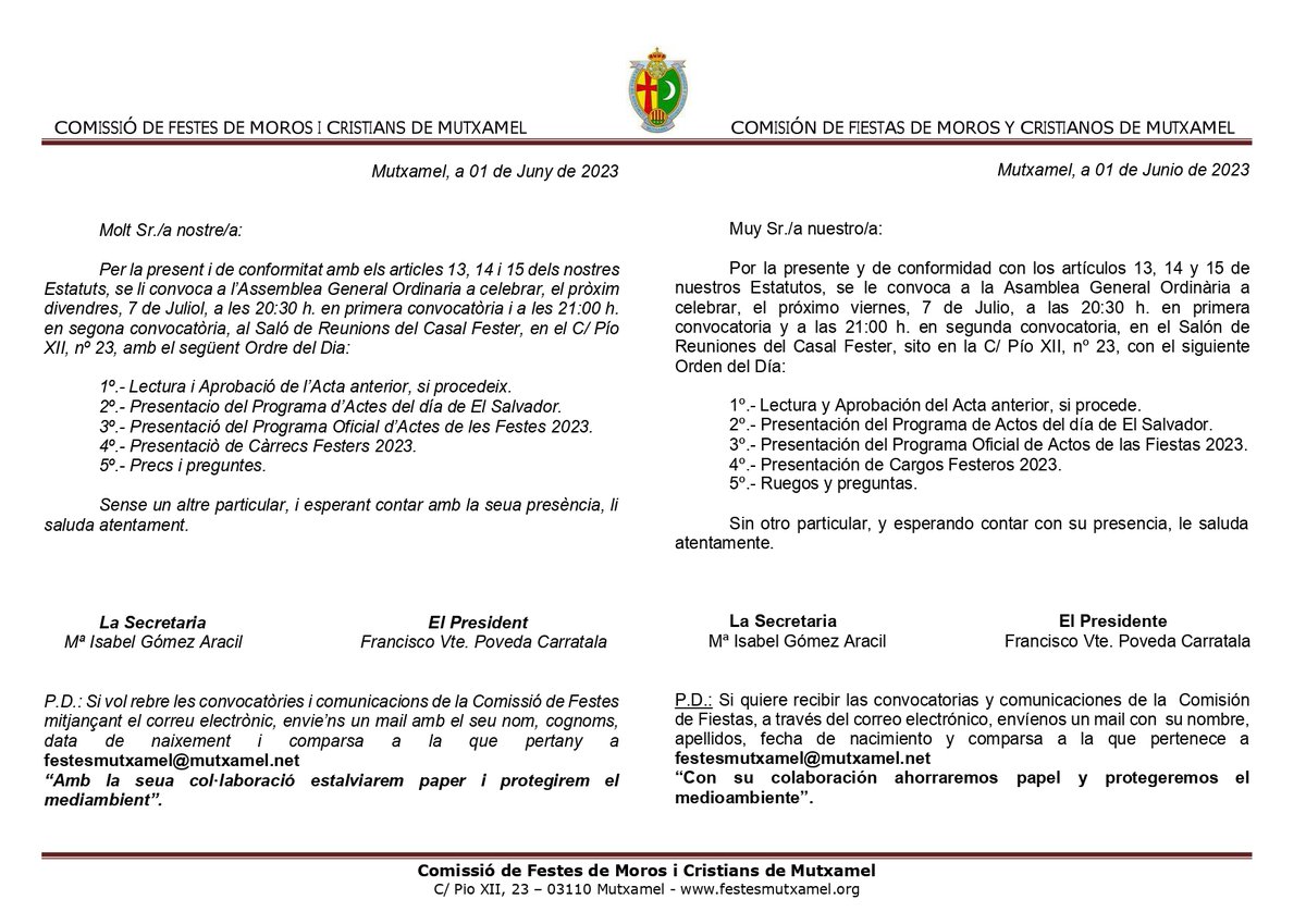 📷 Assemblea General Ordinaria
------
📷 Asamblea General Ordinaria