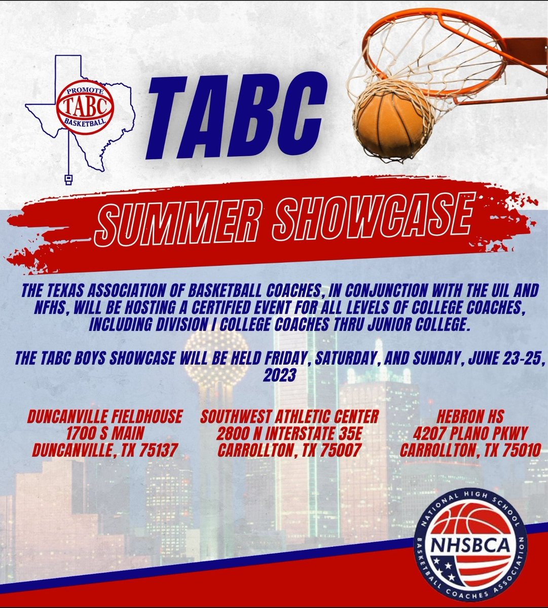 LSSSTitans's tweet photo. National🏀: @MbbTitans head to Dallas, this weekend for the TABC @Tabchoops showcase!
23 June
2:15 p 🆚️ Leadership Prep
5:30 p 🆚️ TACA
24 June
11:15 a 🆚️ RWG Stem
@PipkinZion1 @JavariusThomps1
@PCousy2
@TXHSBB #TABC2023 @cyberathletix
https://t.co/P2cgt7D6jY… https://t.co/LGN6HOoX8a