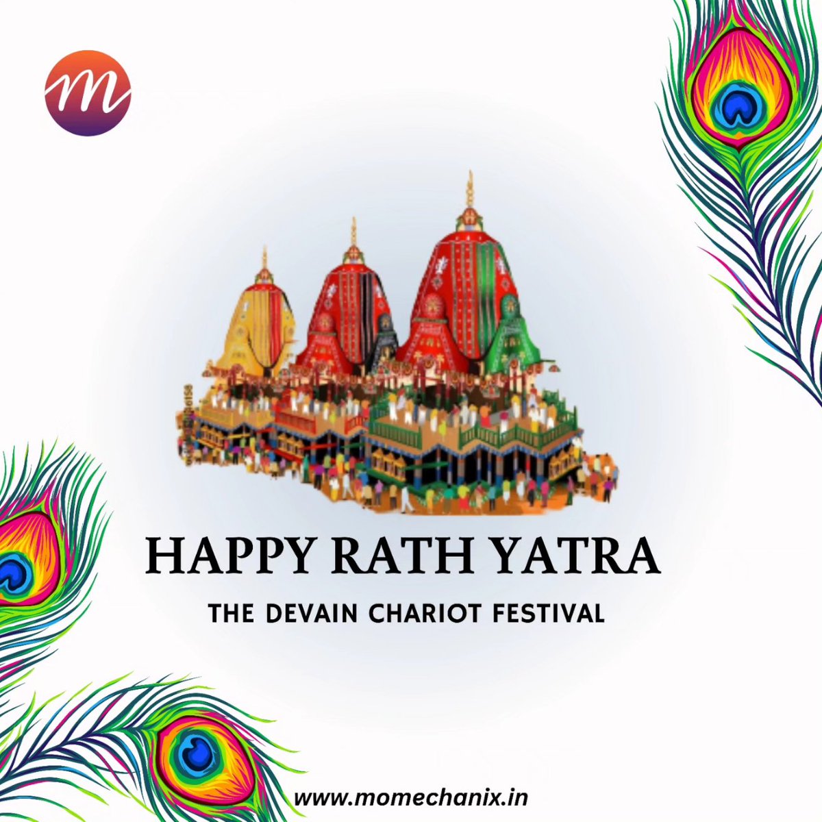 MOMECHANIX's tweet photo. Wish you Happy RathaYatra.. May Lord Sri Jagannath fulfill all your wishes and gives everything that you deserve. 
 #puri #jagannath #srijagannath #rathayatra #odisha #festival #HappyRathYatra #CelebratingTraditions #JoyousJourney #rathyatra #jagannath #jagannathtemple #hindu https://t.co/N5qumnlDev