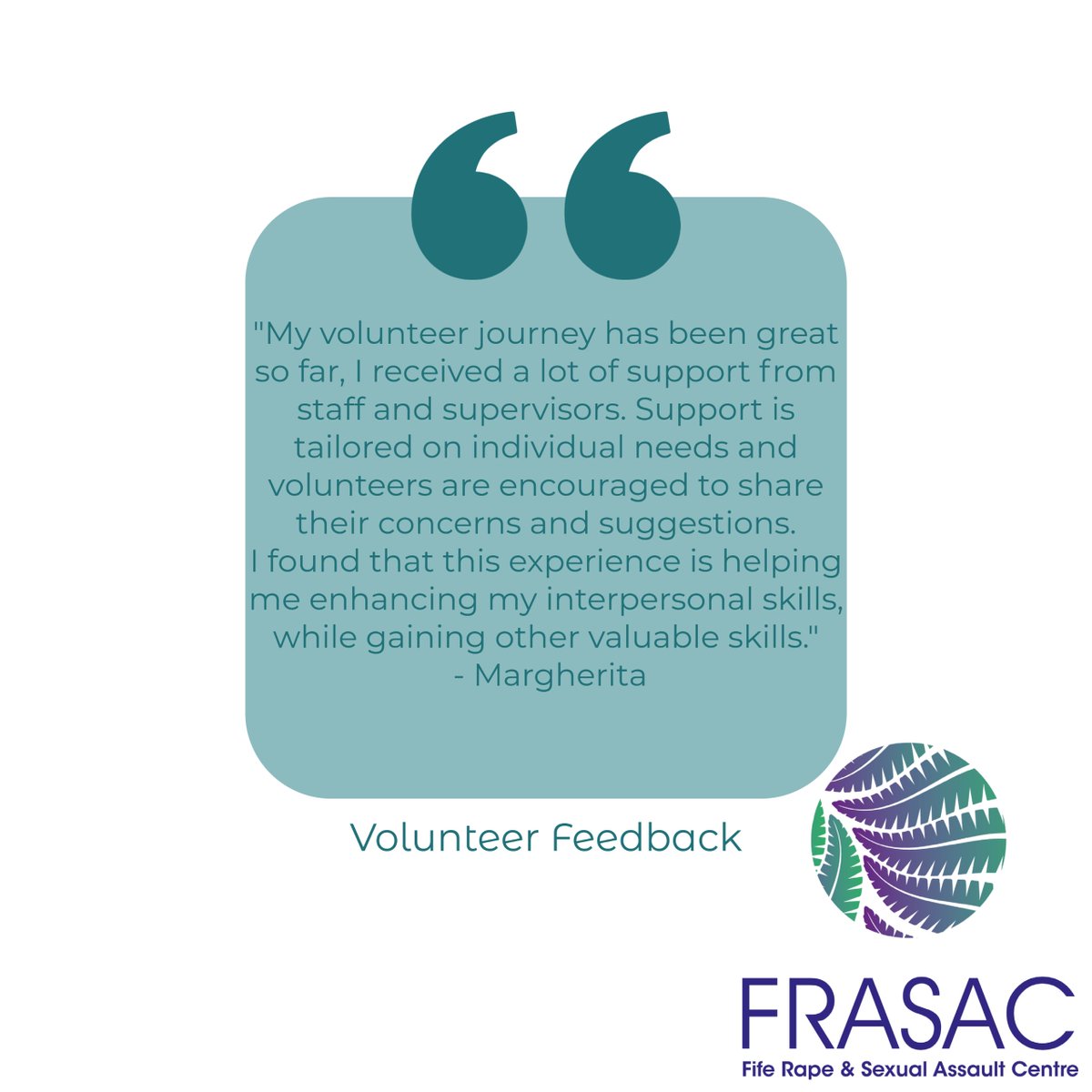 Off the back of Volunteers Week, we thought we would share some of the amazing feedback we received from some of our fantastic volunteers 😃

We are incredible lucky here at FRASAC to have such a fantastic group of volunteers!

#VolunteersWeek